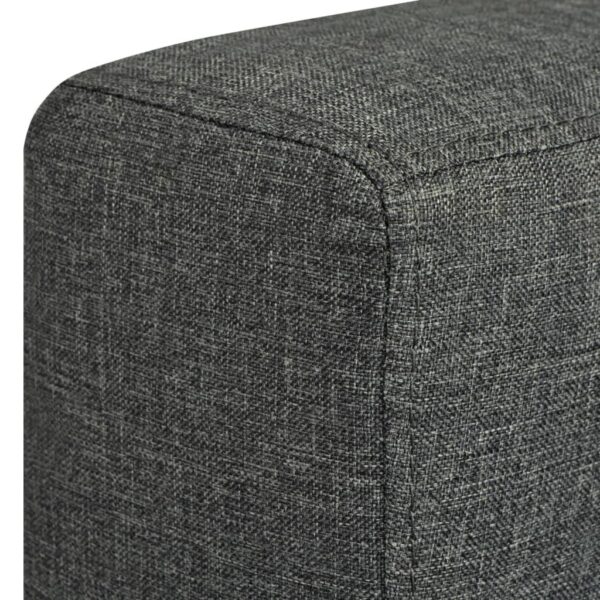 2 osobowa sofa tapicerowana ciemnoszara - obrazek 6