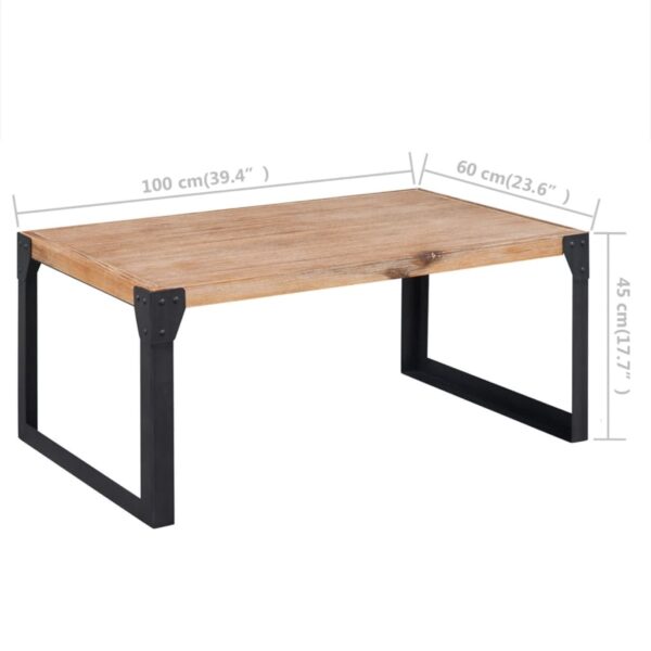 Stolik kawowy z drewna akacjowego 100x60x45 cm - obrazek 5