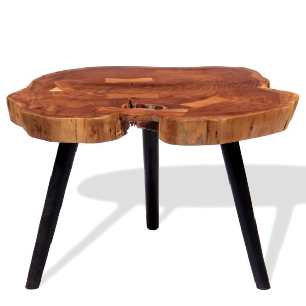 Stolik kawowy plaster, (55-60) x 40 cm, lite drewno akacjowe - obrazek 2