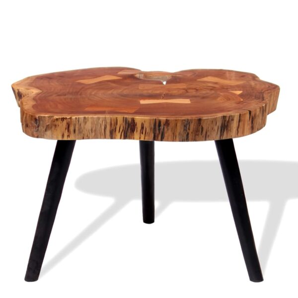 Stolik kawowy plaster, (55-60) x 40 cm, lite drewno akacjowe - obrazek 3