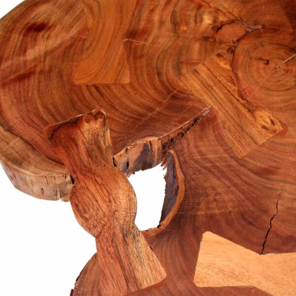 Stolik kawowy plaster, (55-60) x 40 cm, lite drewno akacjowe - obrazek 8
