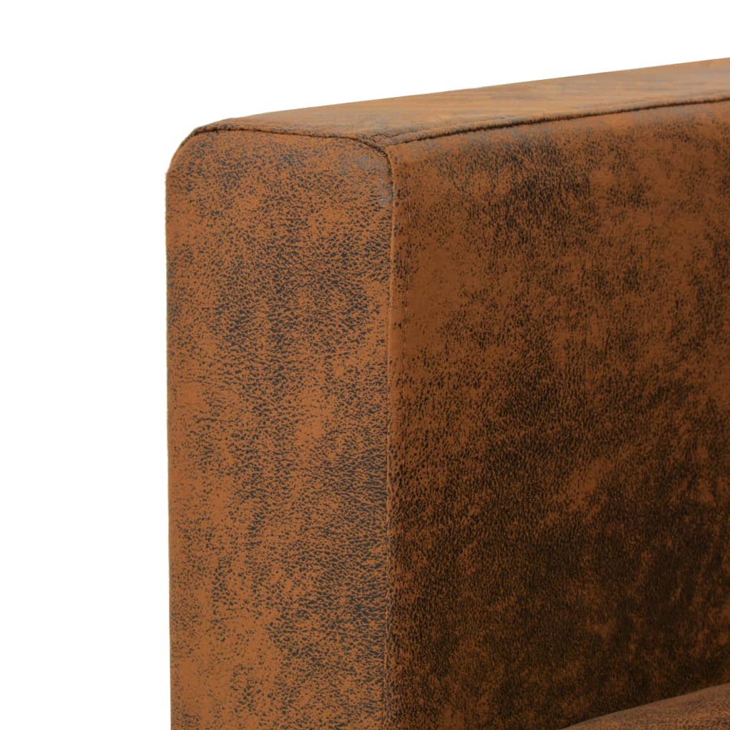 Sofa 2-osobowa, 137 x 73 x 82 cm, sztuczny zamsz - obrazek 4