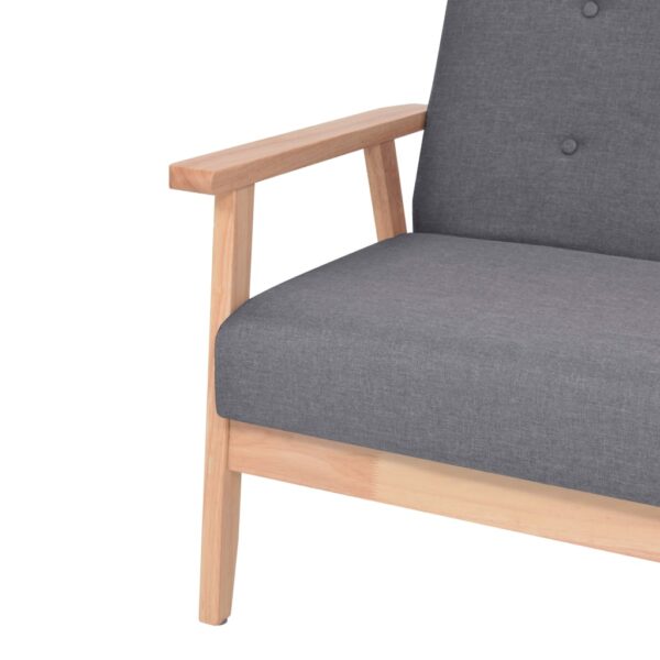 2-osobowa sofa materiałowa, ciemnoszara - obrazek 4