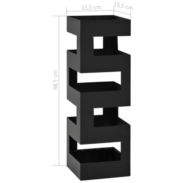 Stojak na parasole, tetris , stalowy, czarny - obrazek 5