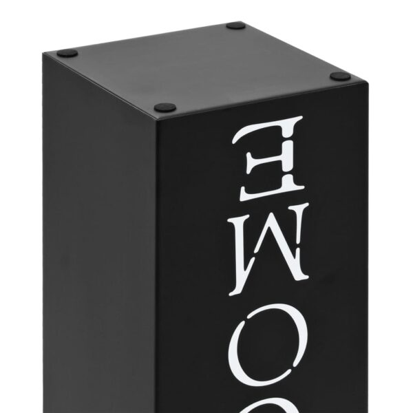 Stojak na parasole, z napisem Welcome, stalowy, czarny - obrazek 5
