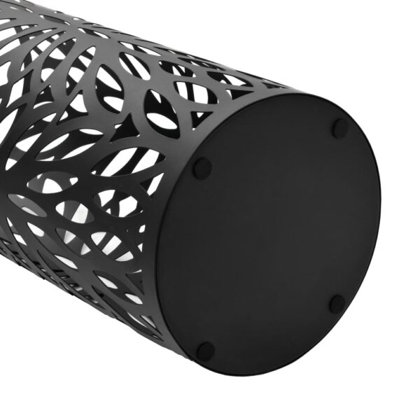 Stojak na parasole, design w liście, stalowy, czarny - obrazek 3