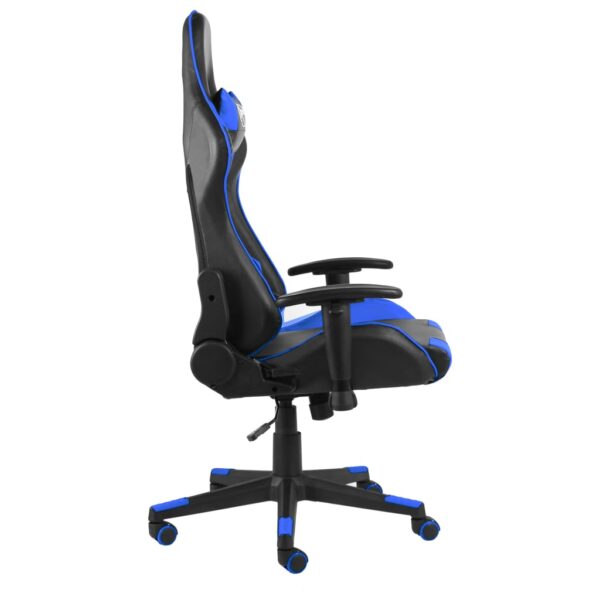 Obrotowy fotel gamingowy, niebieski, PVC - obrazek 3