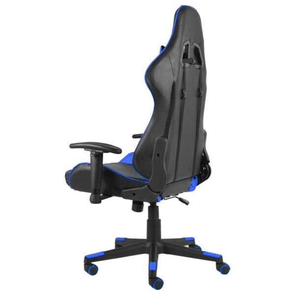 Obrotowy fotel gamingowy, niebieski, PVC - obrazek 4