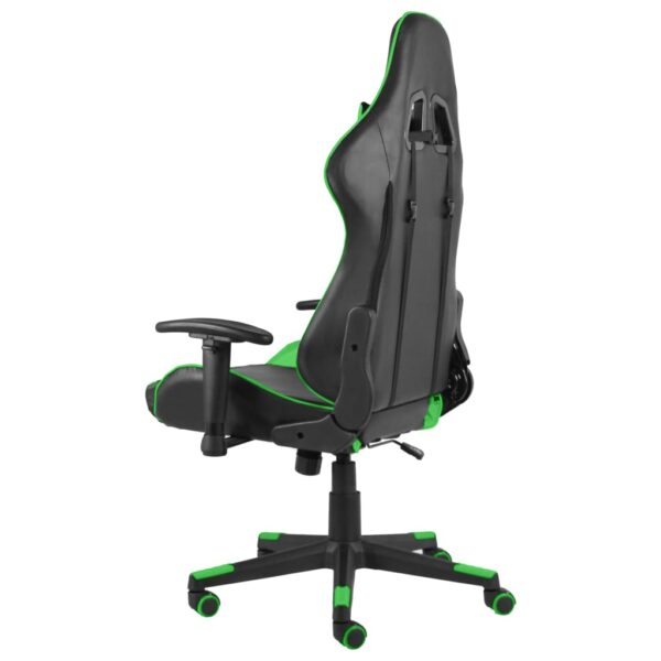 Obrotowy fotel gamingowy, zielony, PVC - obrazek 4