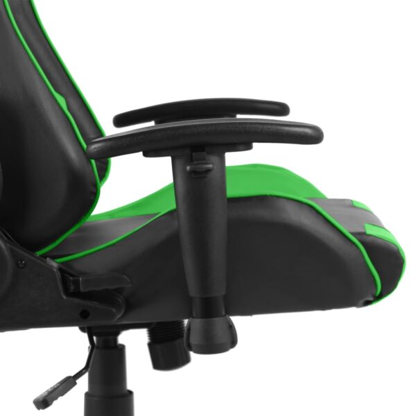 Obrotowy fotel gamingowy, zielony, PVC - obrazek 6