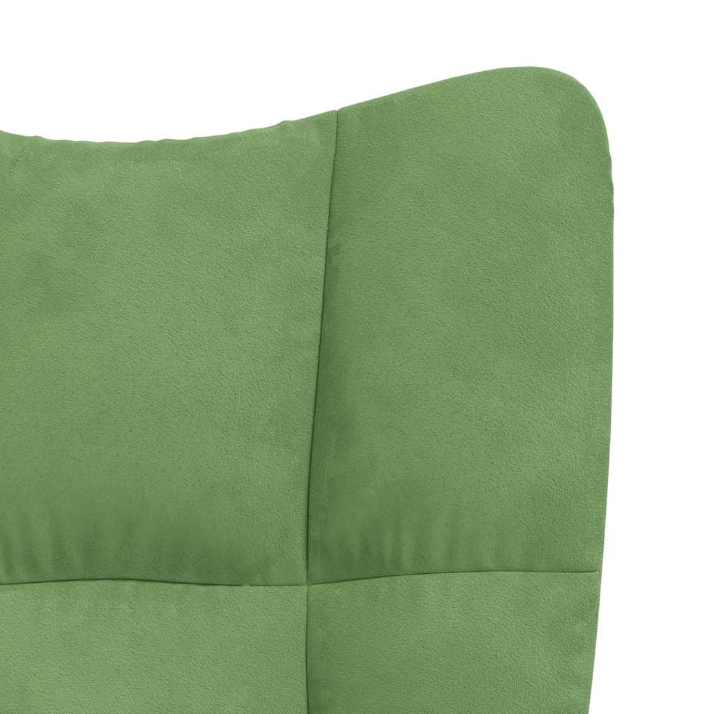 Fotel bujany, jasnozielony, tapicerowany aksamitem - obrazek 6