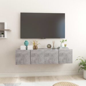 Szafki wiszące pod TV 2 szt., szarość betonu, 60x30x30 cm