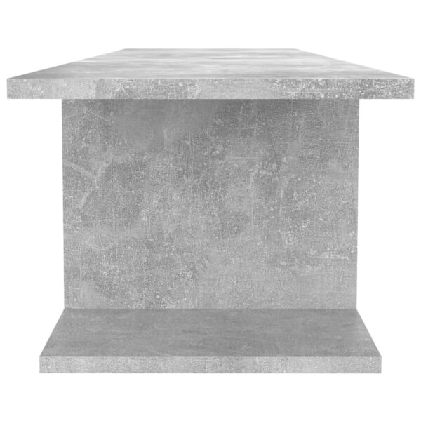 Wisząca szafka telewizyjna, szarość betonu, 103x30x26,5 cm - obrazek 5