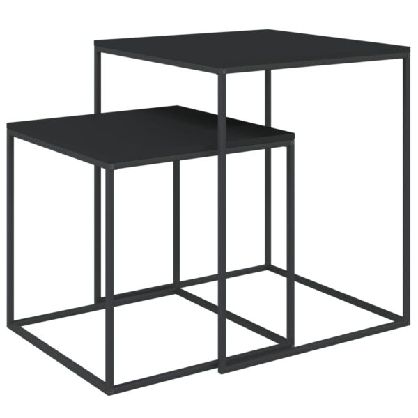 Zestaw stolików kawowych, 2 szt., materiał drewnopochodny/metal - obrazek 2