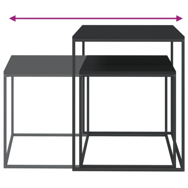 Zestaw stolików kawowych, 2 szt., materiał drewnopochodny/metal - obrazek 5