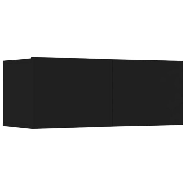 Szafki TV, 4 szt., czarne, 80x30x30 cm, materiał drewnopochodny - obrazek 7