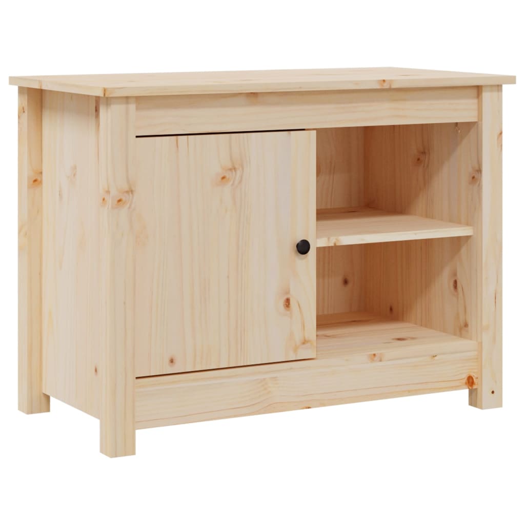 Szafka pod telewizor, 70x36,5x52 cm, lite drewno sosnowe - obrazek 2