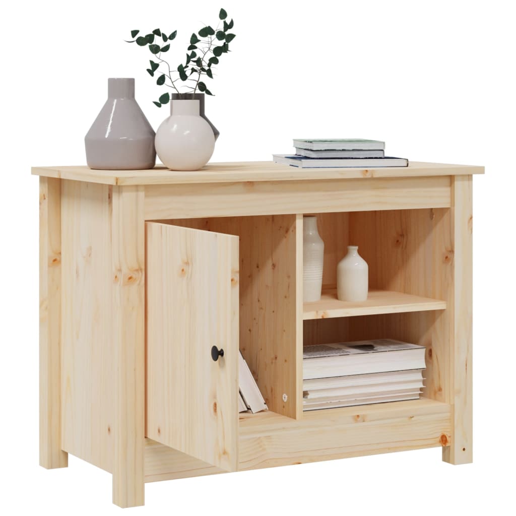 Szafka pod telewizor, 70x36,5x52 cm, lite drewno sosnowe - obrazek 5