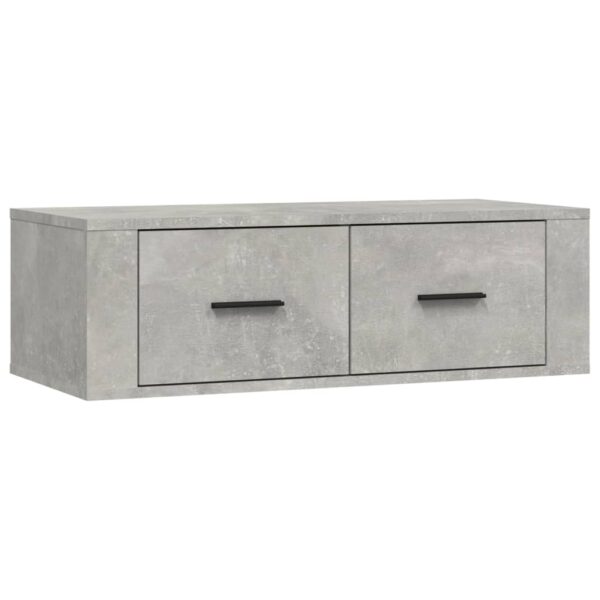 Wisząca szafka TV, szarość betonu, 80x36x25 cm - obrazek 2
