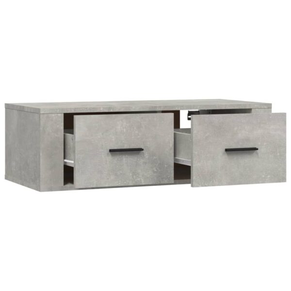 Wisząca szafka TV, szarość betonu, 80x36x25 cm - obrazek 7