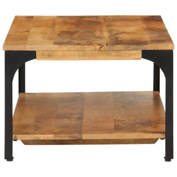 2-poziomowy stolik kawowy, 100x55x38 cm, drewno mango i stal - obrazek 3