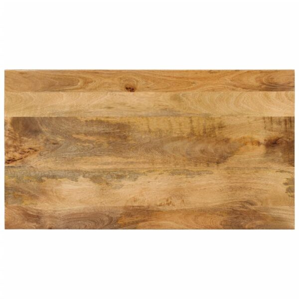 2-poziomowy stolik kawowy, 100x55x38 cm, drewno mango i stal - obrazek 4
