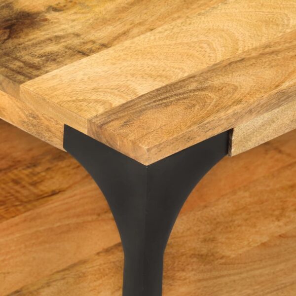 2-poziomowy stolik kawowy, 100x55x38 cm, drewno mango i stal - obrazek 5
