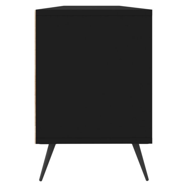 Szafka pod TV, czarna, 150x30x44,5 cm, materiał drewnopochodny - obrazek 7