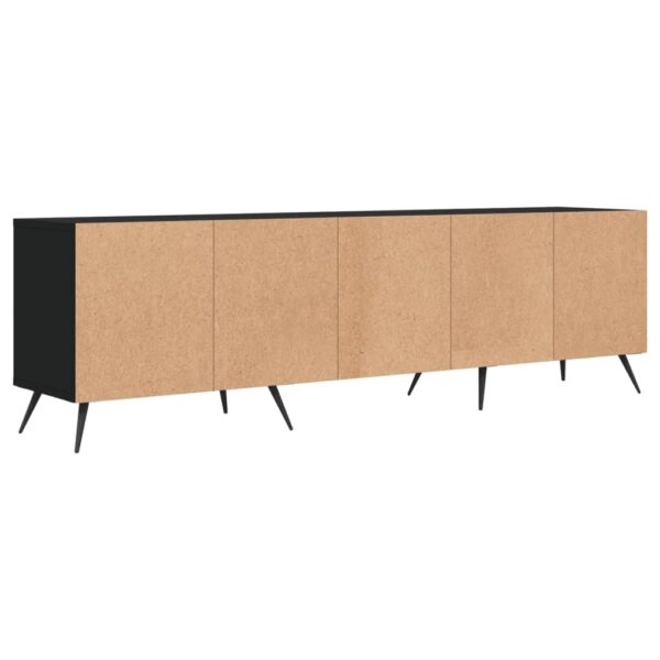 Szafka pod TV, czarna, 150x30x44,5 cm, materiał drewnopochodny - obrazek 8