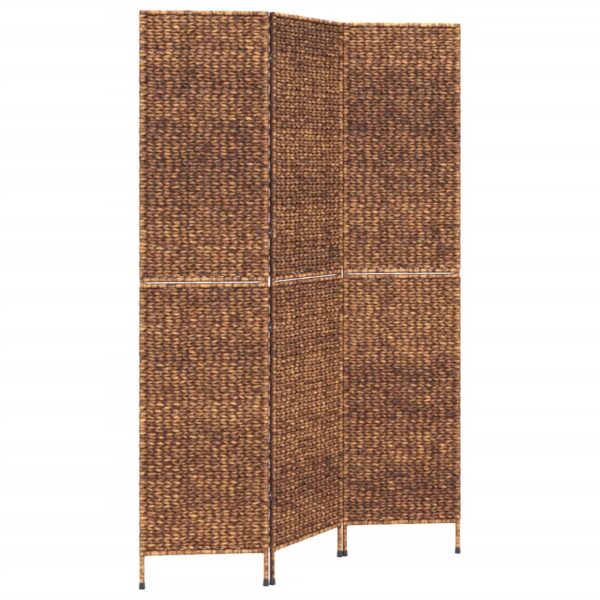 Parawan pokojowy 3-panelowy, brązowy, 122x180 cm, hiacynt wodny - obrazek 2