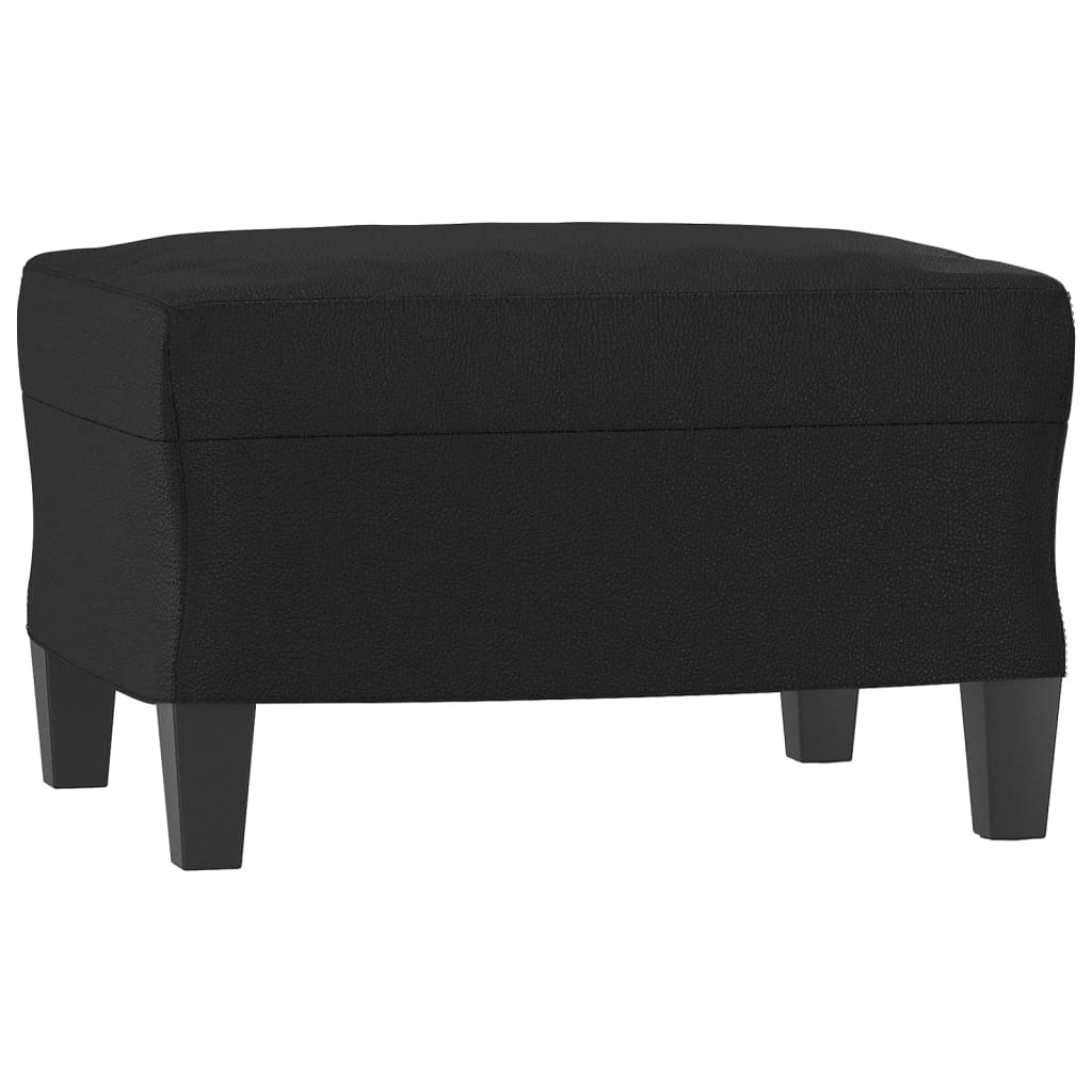 4-osobowa sofa z poduszkami, czarna, sztuczna skóra - obrazek 6