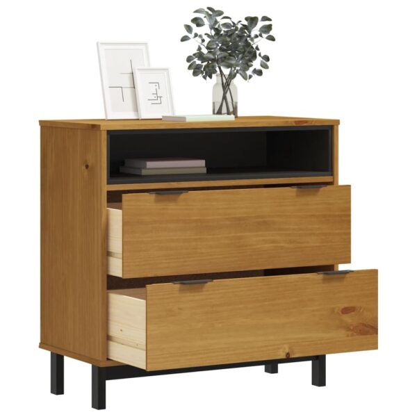 Komoda FLAM, 80x40x80 cm, lite drewno sosnowe - obrazek 3