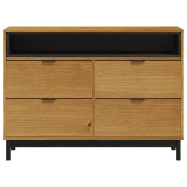 Komoda FLAM, 110x40x80 cm, lite drewno sosnowe - obrazek 5