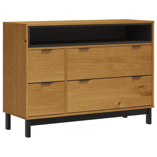Komoda FLAM, 110x40x80 cm, lite drewno sosnowe - obrazek 2