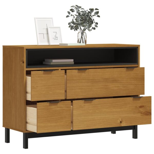 Komoda FLAM, 110x40x80 cm, lite drewno sosnowe - obrazek 3