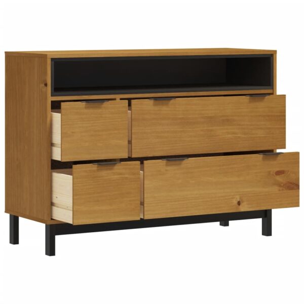 Komoda FLAM, 110x40x80 cm, lite drewno sosnowe - obrazek 4