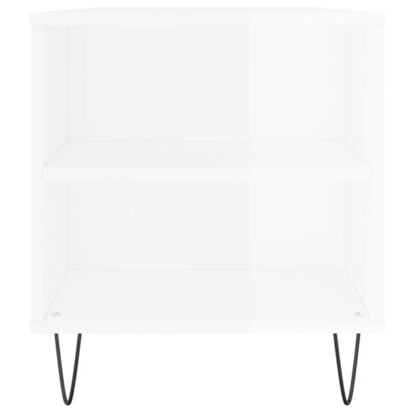 Stolik kawowy, biały o wysokim połysku, 102x44,5x50 cm - obrazek 7