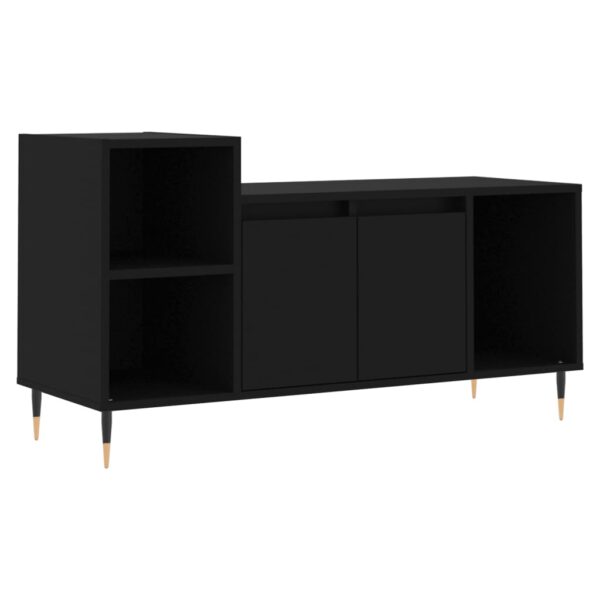 Szafka pod TV, czarna, 100x35x55 cm, materiał drewnopochodny - obrazek 2