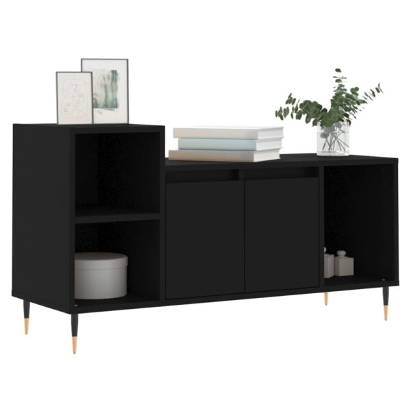 Szafka pod TV, czarna, 100x35x55 cm, materiał drewnopochodny - obrazek 3
