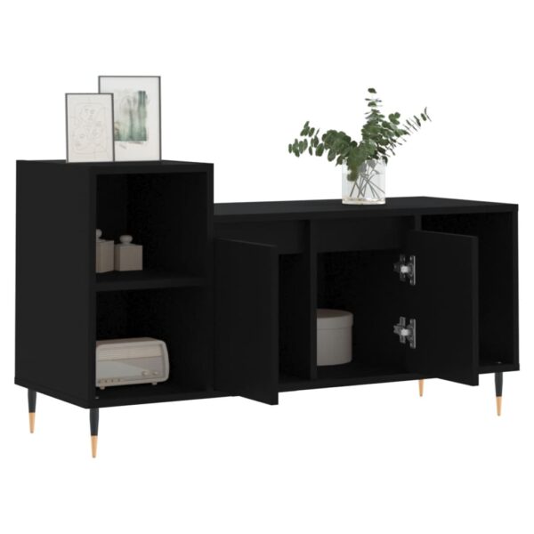 Szafka pod TV, czarna, 100x35x55 cm, materiał drewnopochodny - obrazek 4