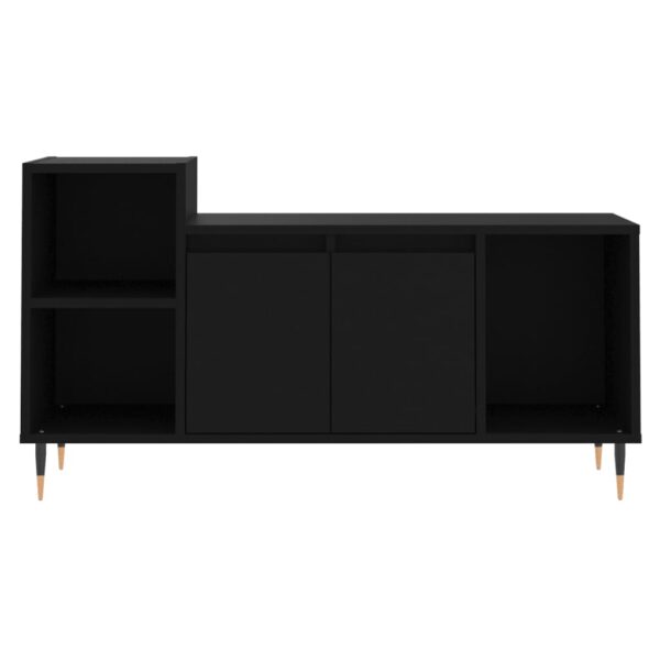 Szafka pod TV, czarna, 100x35x55 cm, materiał drewnopochodny - obrazek 5