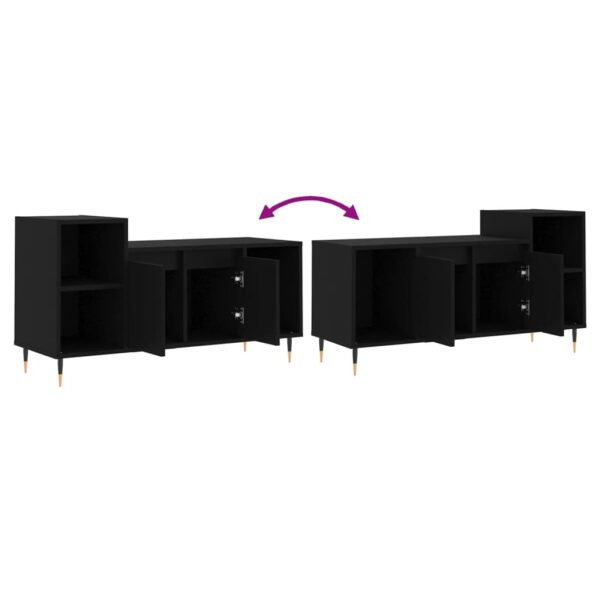 Szafka pod TV, czarna, 100x35x55 cm, materiał drewnopochodny - obrazek 9