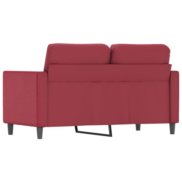 2-osobowa sofa, winna czerwień, 120 cm, sztuczna skóra - obrazek 5