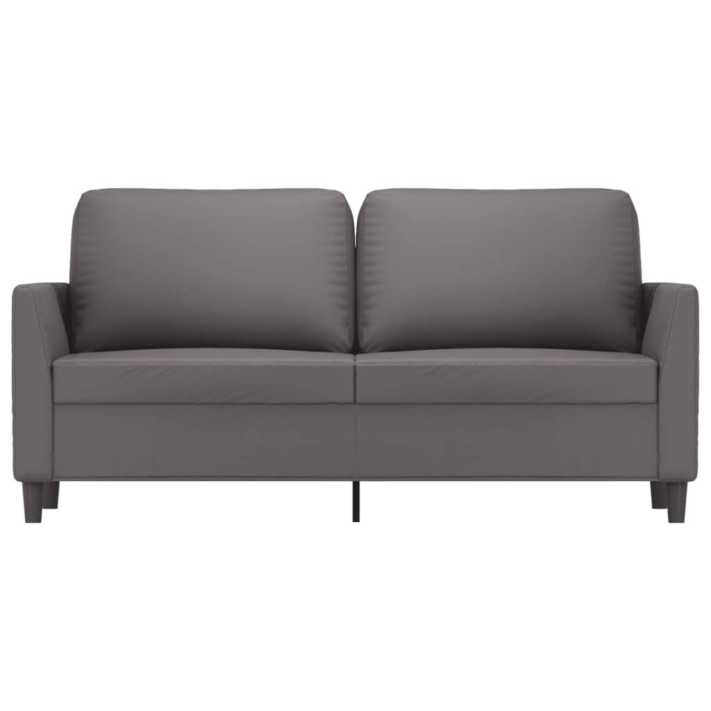 2-osobowa sofa, szary, 140 cm, sztuczna skóra - obrazek 3