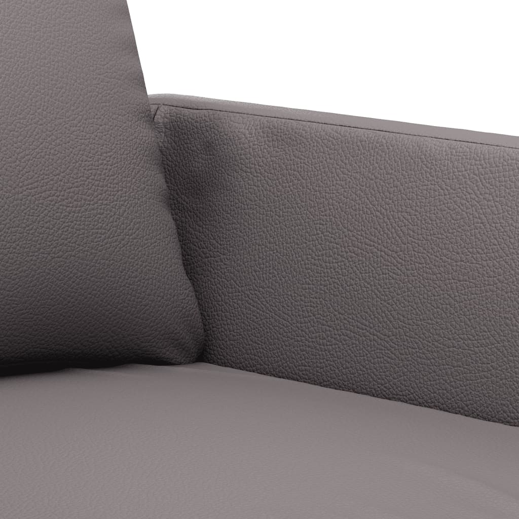 2-osobowa sofa, szary, 140 cm, sztuczna skóra - obrazek 6