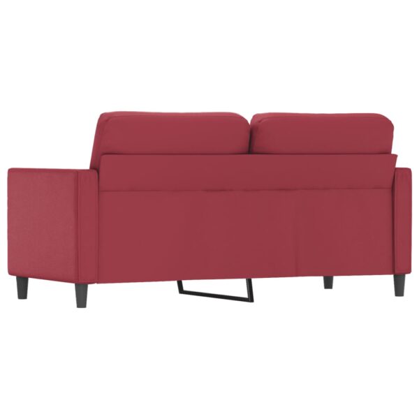 2-osobowa sofa, winna czerwień, 140 cm, sztuczna skóra - obrazek 5