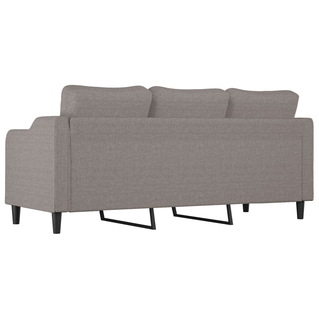 Sofa 3-osobowa, kolor taupe, 180 cm, tapicerowana tkaniną - obrazek 5