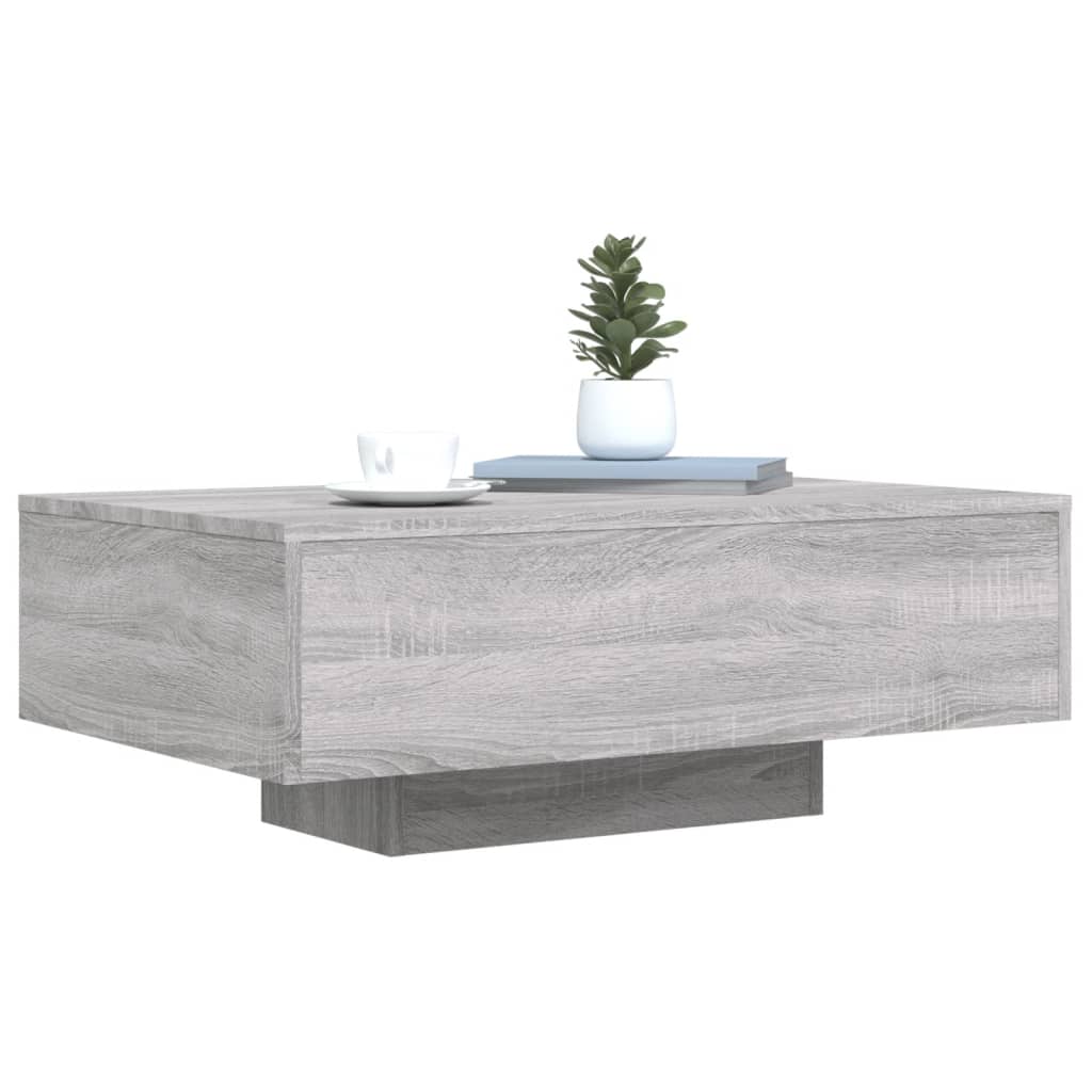 Stolik kawowy z LED, szary dąb sonoma, 85x55x31 cm - obrazek 5