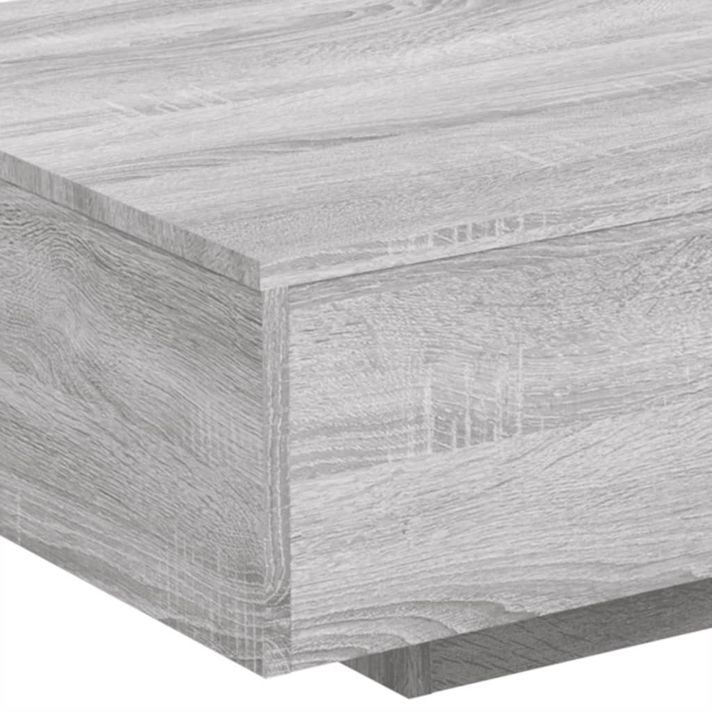 Stolik kawowy z LED, szary dąb sonoma, 85x55x31 cm - obrazek 9