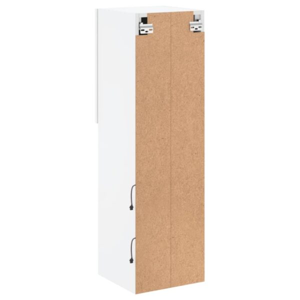 Szafki TV, z LED, 2 szt., białe, 30,5x30x102 cm - obrazek 11